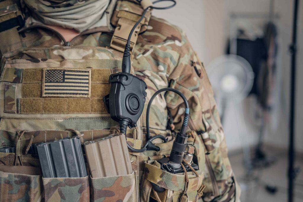 Military man in uniform